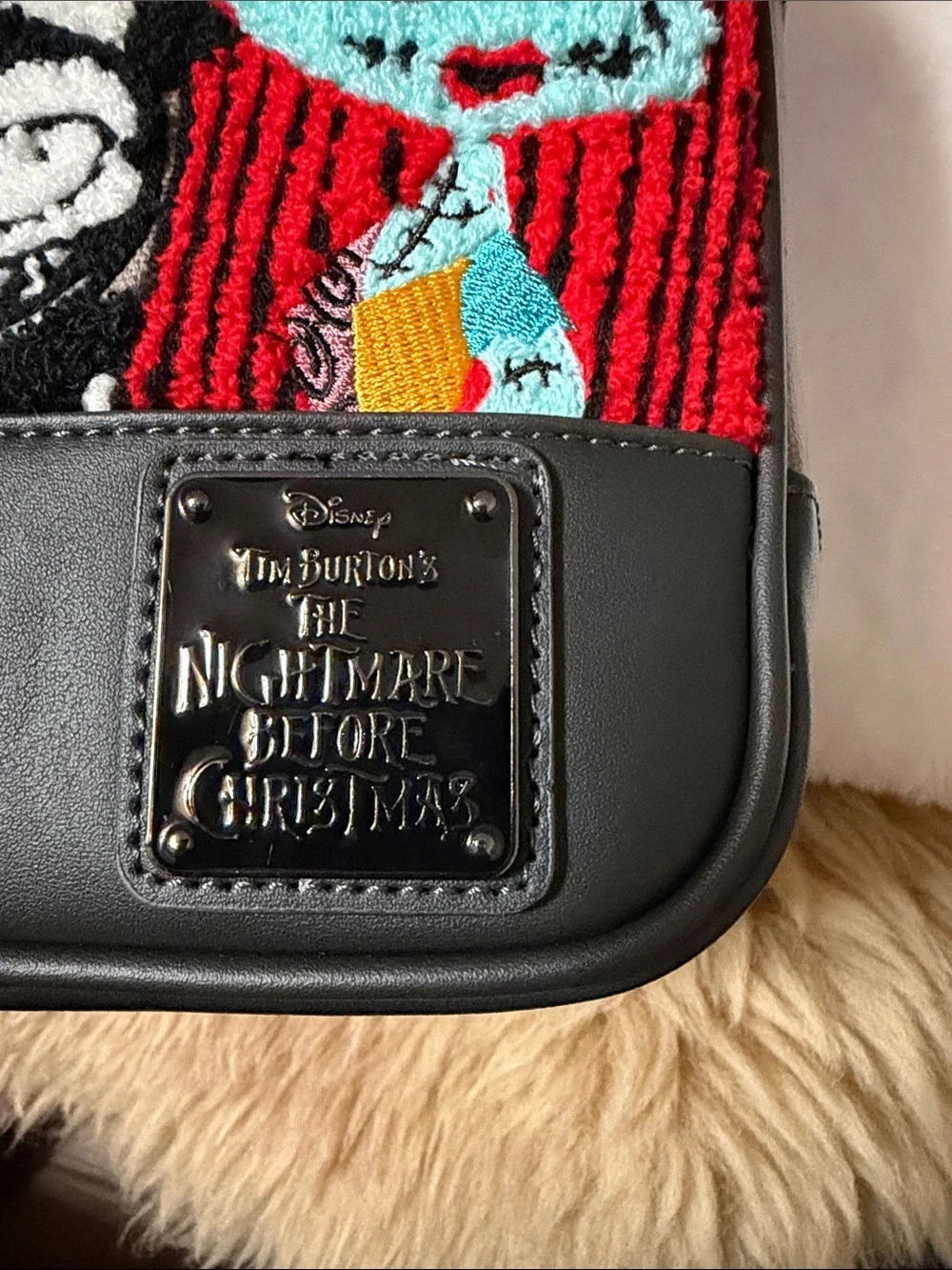 Loungefly The Nightmare Before Christmas Chenille Characters Backpack NWT